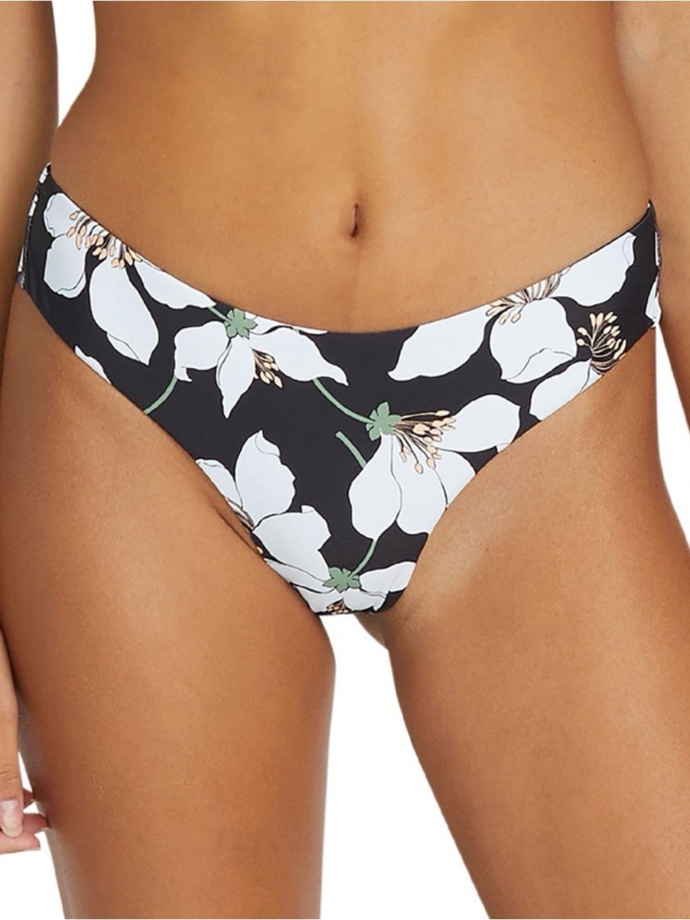 Volcom Midnight Lily Printed Cheeky Bikini Bottom